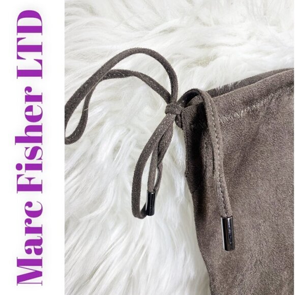 MARC FISHER LTD Yuna Gray Over-The-Knee Microsuede Boot, Size 6 - Picture 8 of 12